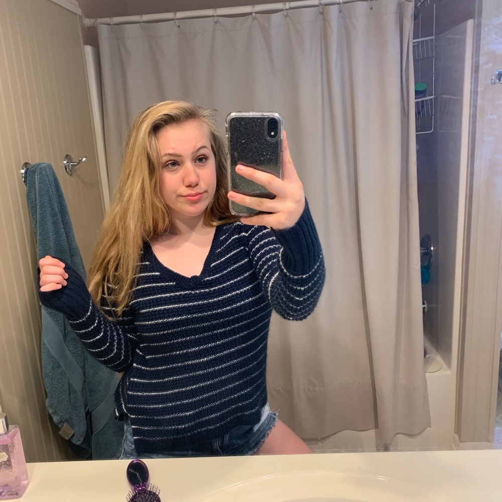 AEROPOSTALE blue and white striped sweater🤑